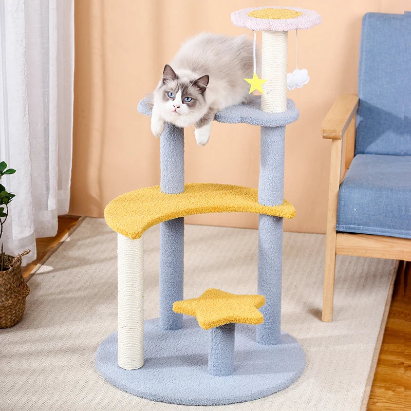 Star & Moon Cat Climbing Tree - Neko Chan