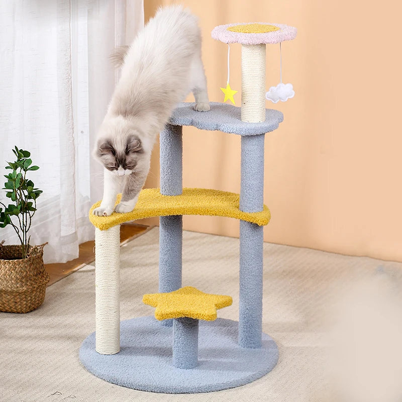 Star & Moon Cat Climbing Tree - Neko Chan